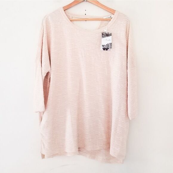 Simply Noelle textured top w/pockets oversized - Picture 1 of 10